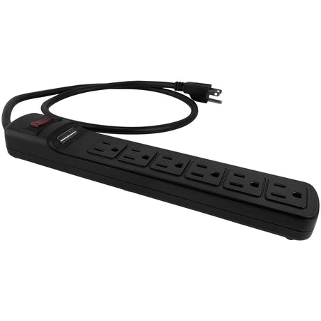 Stanley 6-AC Outlet 1080-Joules SurgeMax 1080 Surge Protector Power Strip, 3-Ft. Cord with Straight Plug, 33220