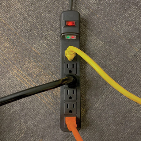 Stanley 6-AC Outlet 1080-Joules SurgeMax 1080 Surge Protector Power Strip, 3-Ft. Cord with Straight Plug, 33220