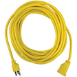 Stanley Outdoor Grounded Power Extension Cord, Yellow, 25 Ft.
