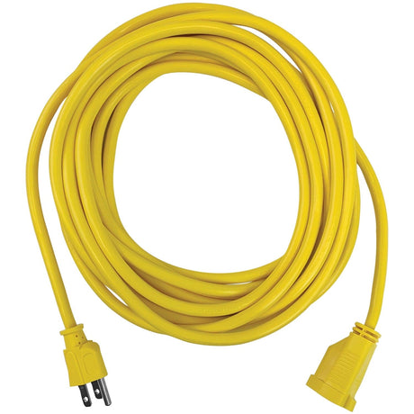 Stanley Outdoor Grounded Power Extension Cord, Yellow, 25 Ft.