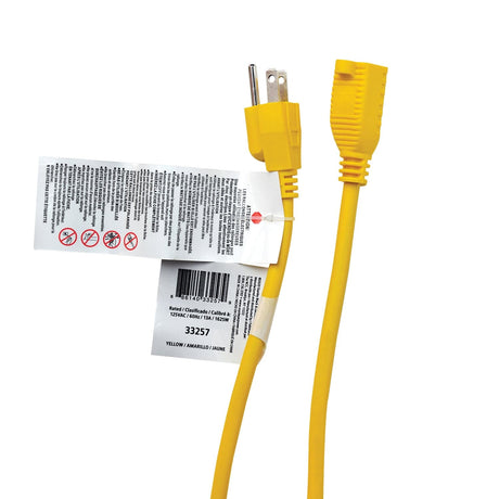 Stanley Outdoor Grounded Power Extension Cord, Yellow, 25 Ft.