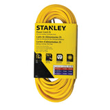 Stanley Outdoor Grounded Power Extension Cord, Yellow, 25 Ft.
