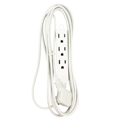 Stanley CordMax Home and Office 3-Outlet Grounded Indoor Extension Cord with Low-Profile Plug, 9 Ft., White