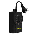 Stanley LightTimer Select Twin 2-Outlet Grounded Outdoor Photocell Timer with 6-In. Cord, Black, W38463