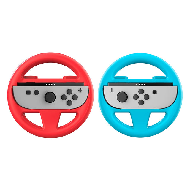 Nacon Dual Wheel Accessory Set for Nintendo Switch 2 Joy-Con, Red and Blue