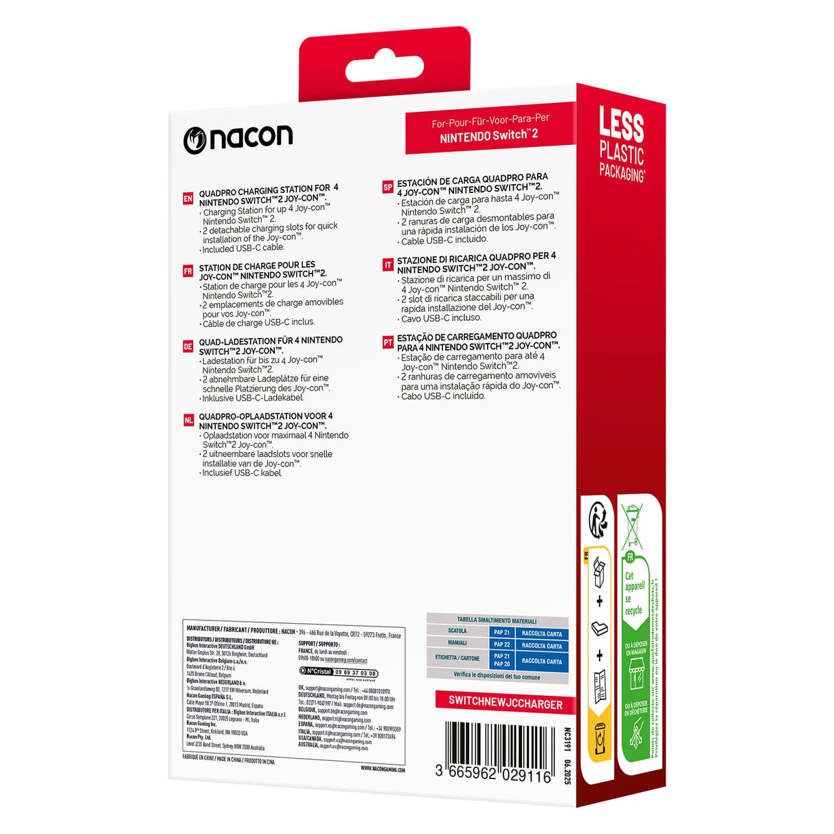Nacon Quadcharging Station for Nintendo Switch 2 Joy-Con