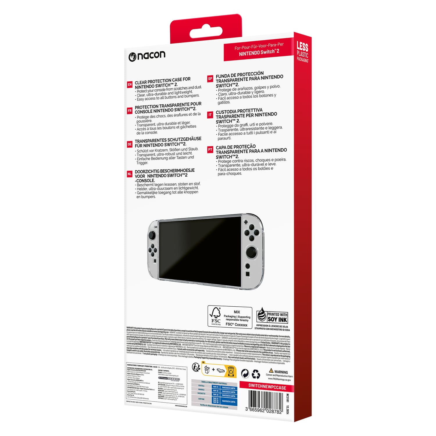 Nacon Clear Polycarbonate Hardcase for Nintendo Switch 2