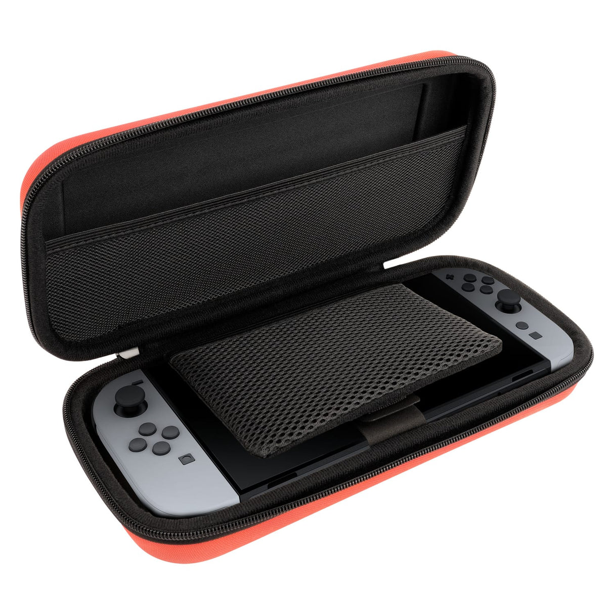 Nacon Rigid Transport Case for Nintendo Switch 2, Clear/Red