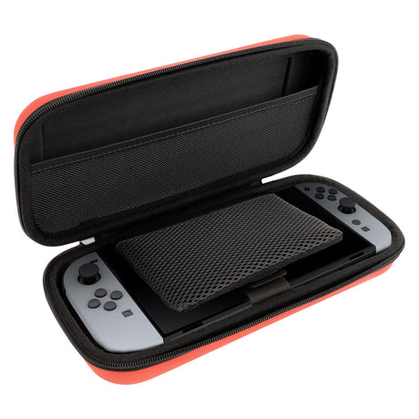 Nacon Rigid Transport Case for Nintendo Switch 2, Clear/Red