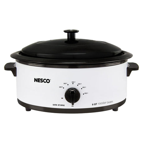 Nesco 6-Qt. 750-Watt Roaster with Porcelain Cookwell, Ivory