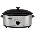 Nesco 6-Qt. 750-Watt Roaster with Porcelain Cookwell, Silver