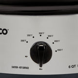 Nesco 6-Qt. 750-Watt Roaster with Porcelain Cookwell, Silver