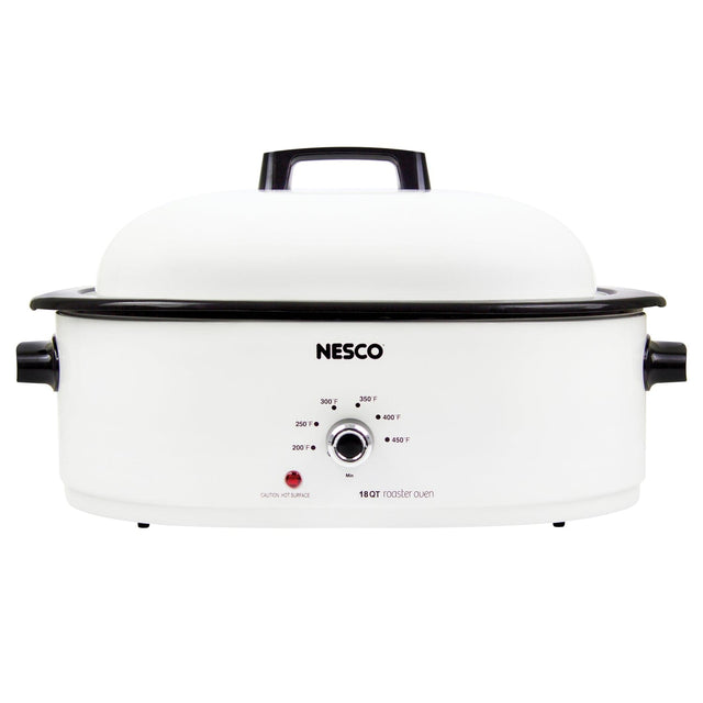 Nesco 18-Qt. 1450-Watt Roaster with Porcelain Cookwell, White