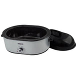 Nesco 18-Qt. 1450-Watt Roaster with Porcelain Cookwell, Silver