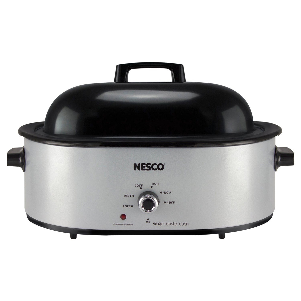 Nesco 18-Qt. 1450-Watt Roaster with Porcelain Cookwell, Silver