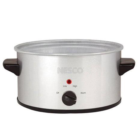 Nesco 1.5-Qt. 120-Watt Metallic Slow Cooker, Silver