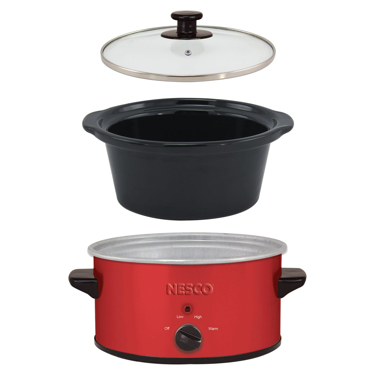 Nesco 1.5-Qt. 120-Watt Metallic Slow Cooker, Red