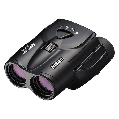 Nikon Sportstar Zoom 8-24x25 Binoculars with Neck Strap, Case, and Lens Covers