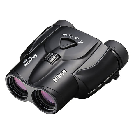 Nikon Sportstar Zoom 8-24x25 Binoculars with Neck Strap, Case, and Lens Covers