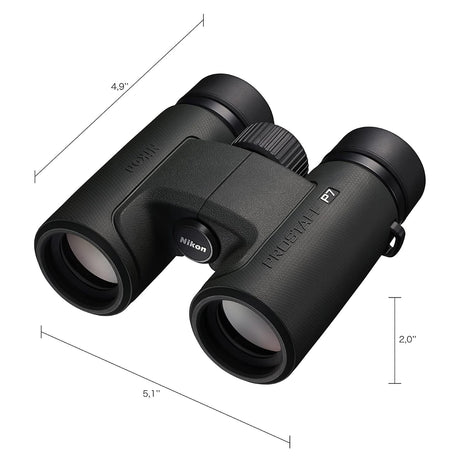 Nikon PROSTAFF P7 8x30 Binoculars with Neck Strap, Case, and Caps