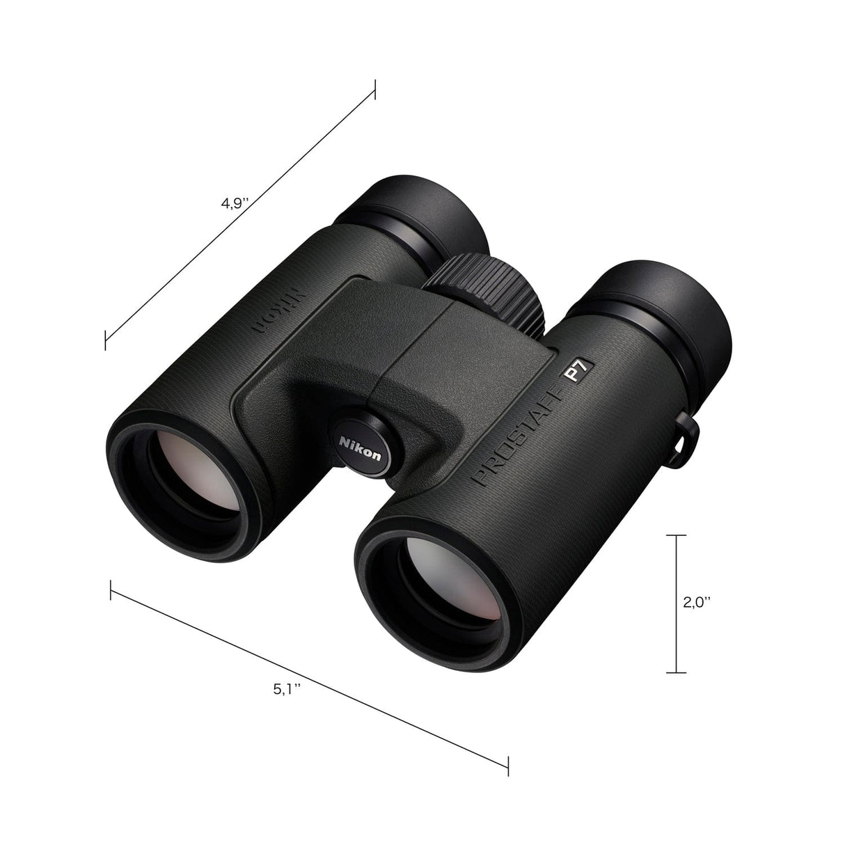 Nikon PROSTAFF P7 10x 30-mm Binoculars with Neck Strap, Case, and Caps