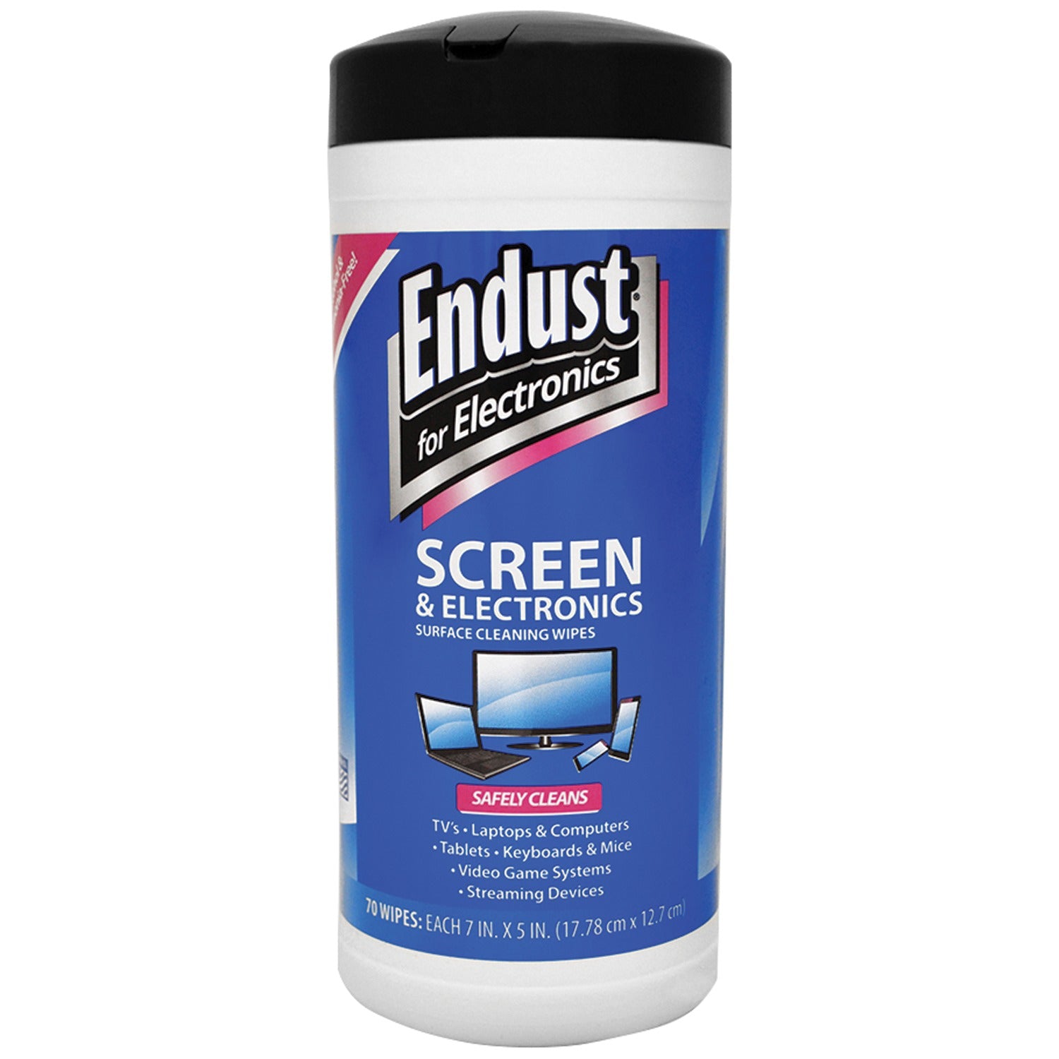 Endust for Electronics Screen and Electronic Surfaces Cleaning Wipes, 70 Count