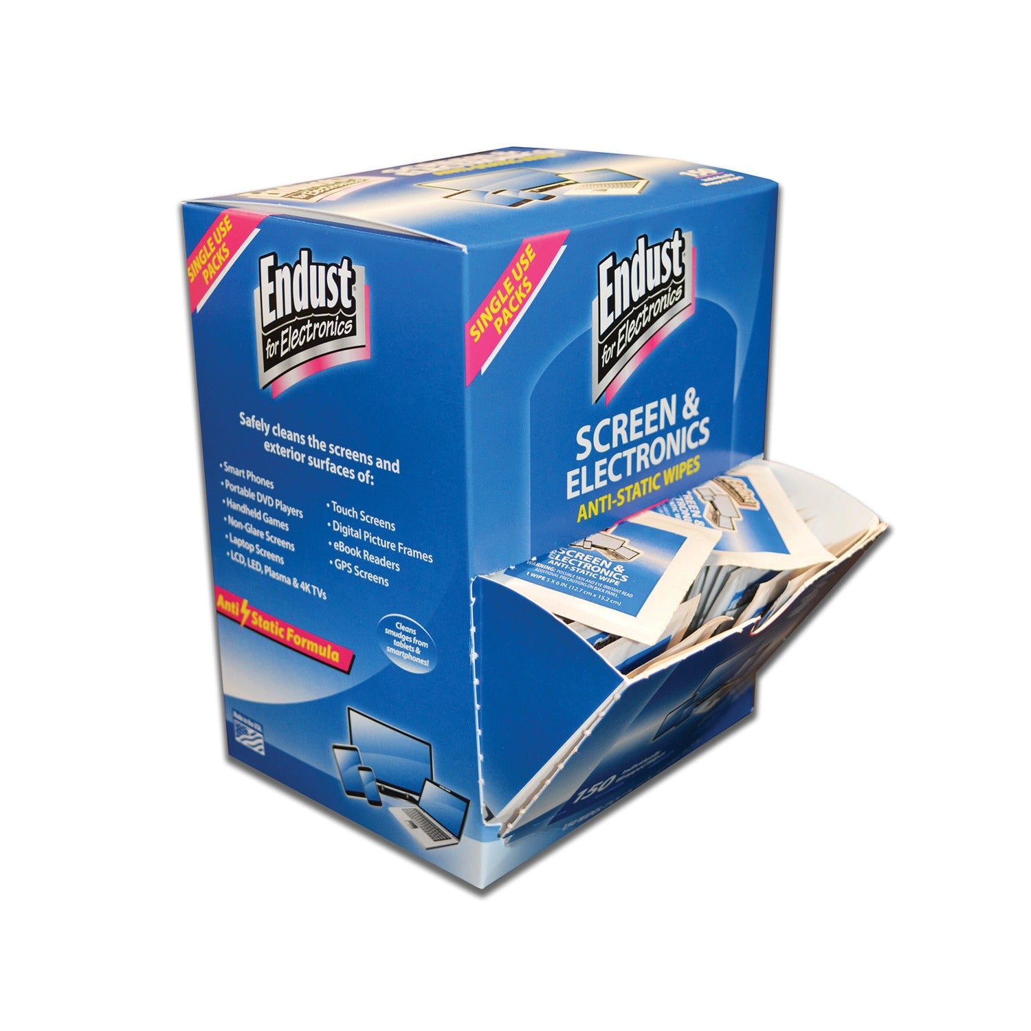 Endust for Electronics Screen and Electronics Anti-Static Wipes, 150 Count