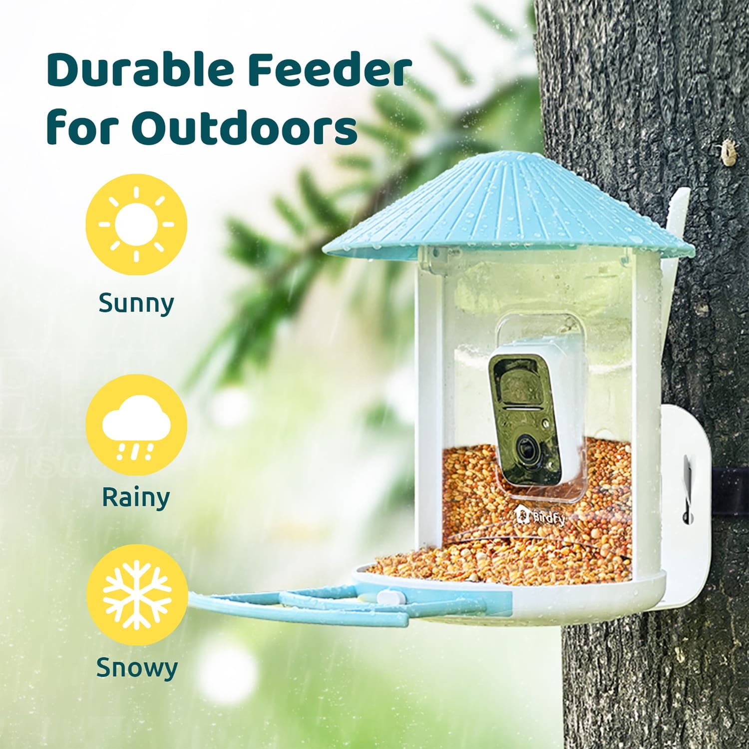 Birdfy Feeder 1 Smart Bird Feeder with Camera and Free AI Lifetime Subscription