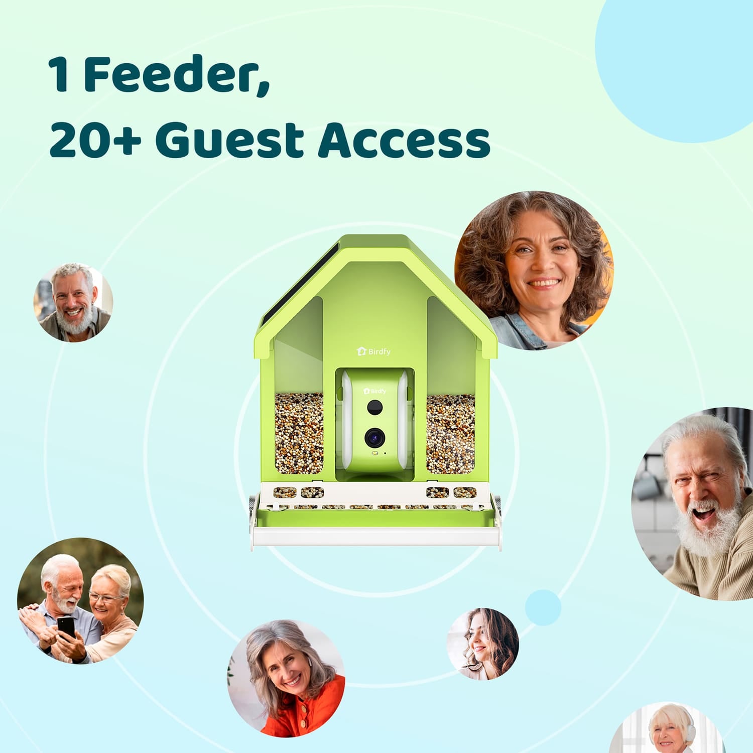 Birdfy Feeder Metal Smart Bird Feeder with Camera, Solar Panel, and AI by Subscription