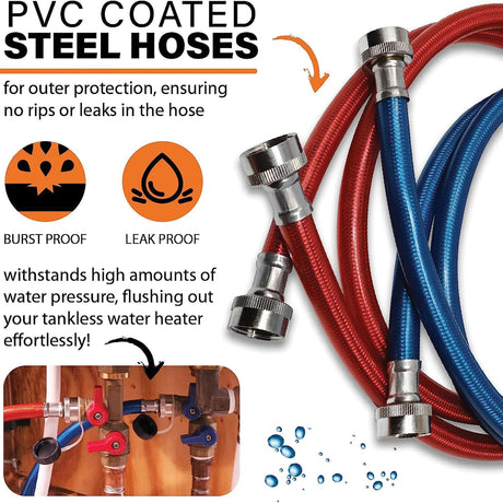 Chromex Tankless Water Heater Flushing Kit - Just Add Vinegar or Your Own Descaler Solution