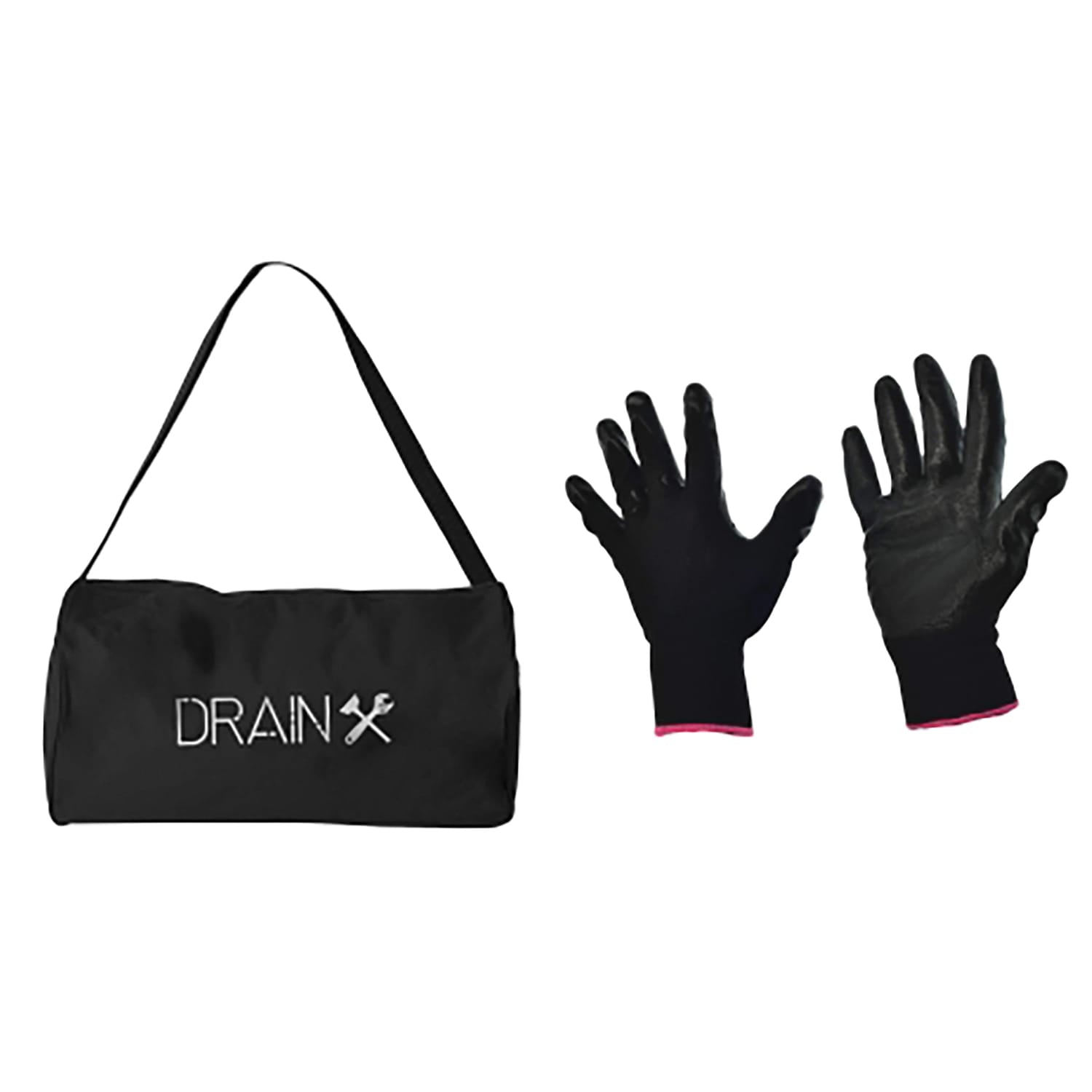 DrainX SPINFEED Drum Auger Drain Snake, Auto Extend and Retract, with Work Gloves and Carrying Bag, 25 Ft.