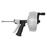 DrainX SPINFEED Drum Auger Drain Snake, Auto Extend and Retract, with Work Gloves and Carrying Bag, 50 Ft.