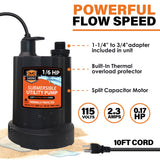 Chromex Tankless Water Heater Flush Kit with NSF-Certified Liquid Descaling Solution, 1/6-HP Submersible Pump, Elevated Pump Grate, and 2 Hoses