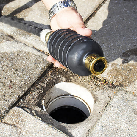 DrainX Hydro-Pressure Dual-Valve Drain-Cleaning Bladder, Fits 4 In. to 6 In.