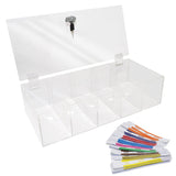Nadex Coins 5-Compartment Currency Tray with Locking Cover