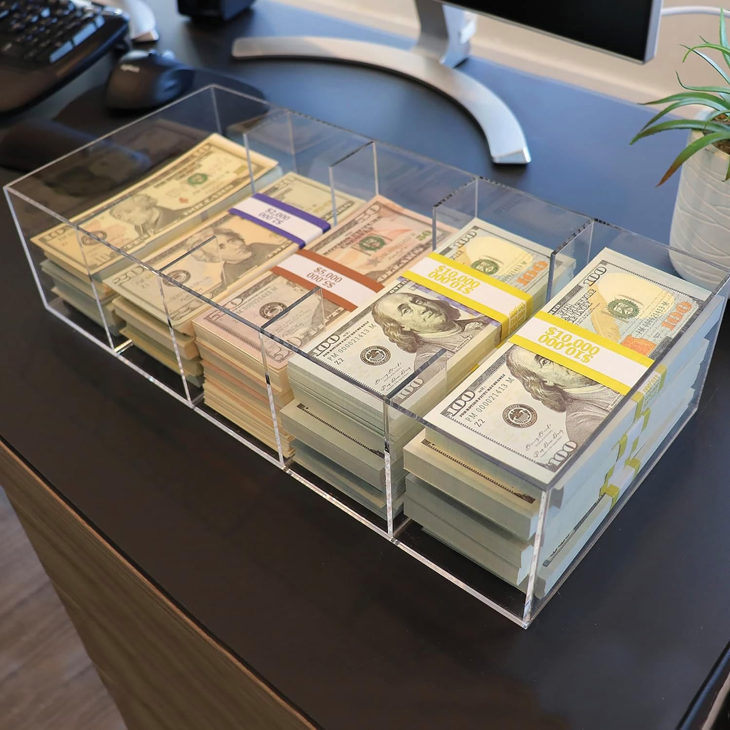 Nadex Coins 5-Compartment Currency Tray