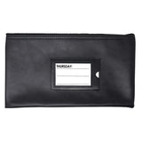 Nadex Coins Vinyl 7-Day Pack of Zippered Bank Deposit Cash and Coin Bags with Card Window, Black
