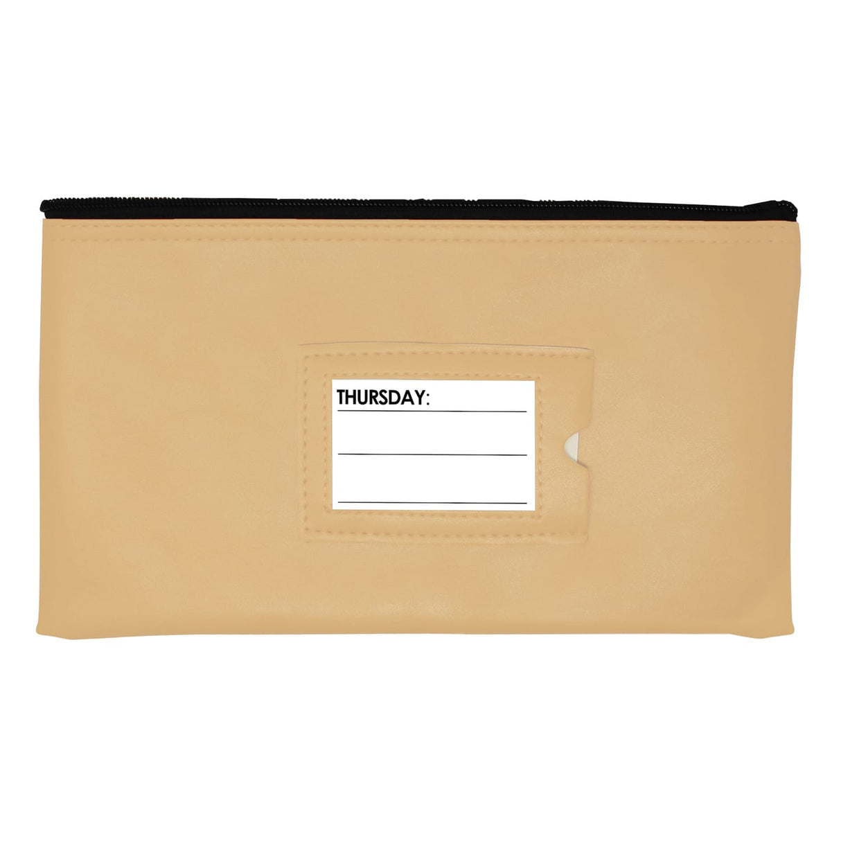 Nadex Coins Vinyl 7-Day Pack of Zippered Bank Deposit Cash and Coin Bags with Card Window, Multi-Color