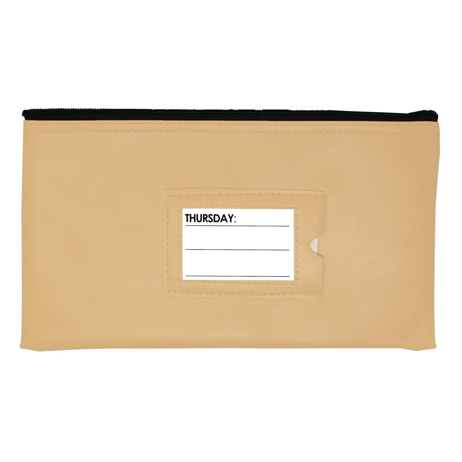 Nadex Coins Vinyl 7-Day Pack of Zippered Bank Deposit Cash and Coin Bags with Card Window, Multi-Color