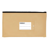 Nadex Coins Vinyl 7-Day Pack of Zippered Bank Deposit Cash and Coin Bags with Card Window, Multi-Color