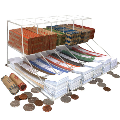 Nadex Coins Acrylic Bills and Coins Wrappers Tray