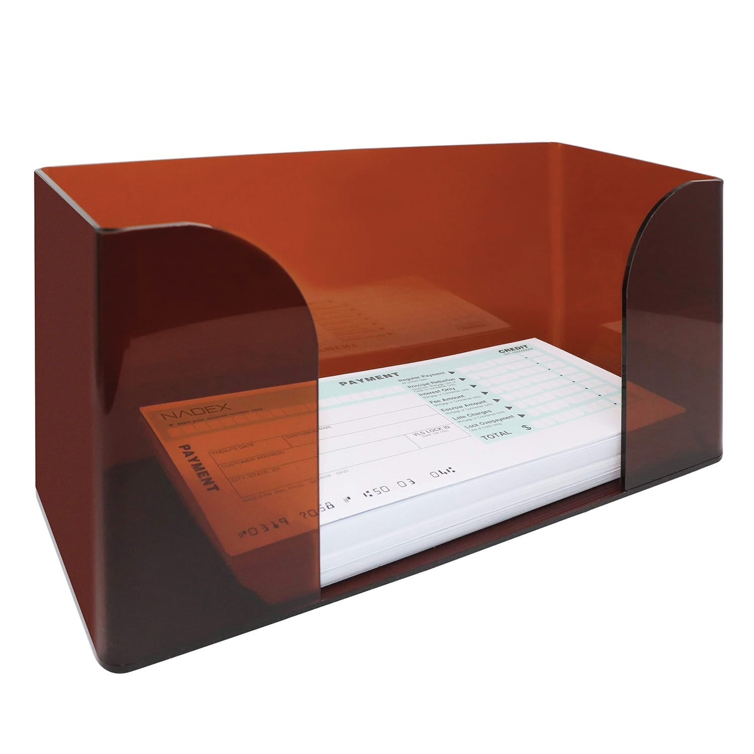 Nadex Coins Acrylic Check Tray, Brown