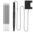 Nadex Coins Ball and Chain Security Pen Set, 1 Pen, Black