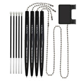 Nadex Coins Ball and Chain Security Pen Set, 4 Pen, Black