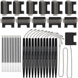 Nadex Coins Ball and Chain Security Pen Set, 12 Pen, Black