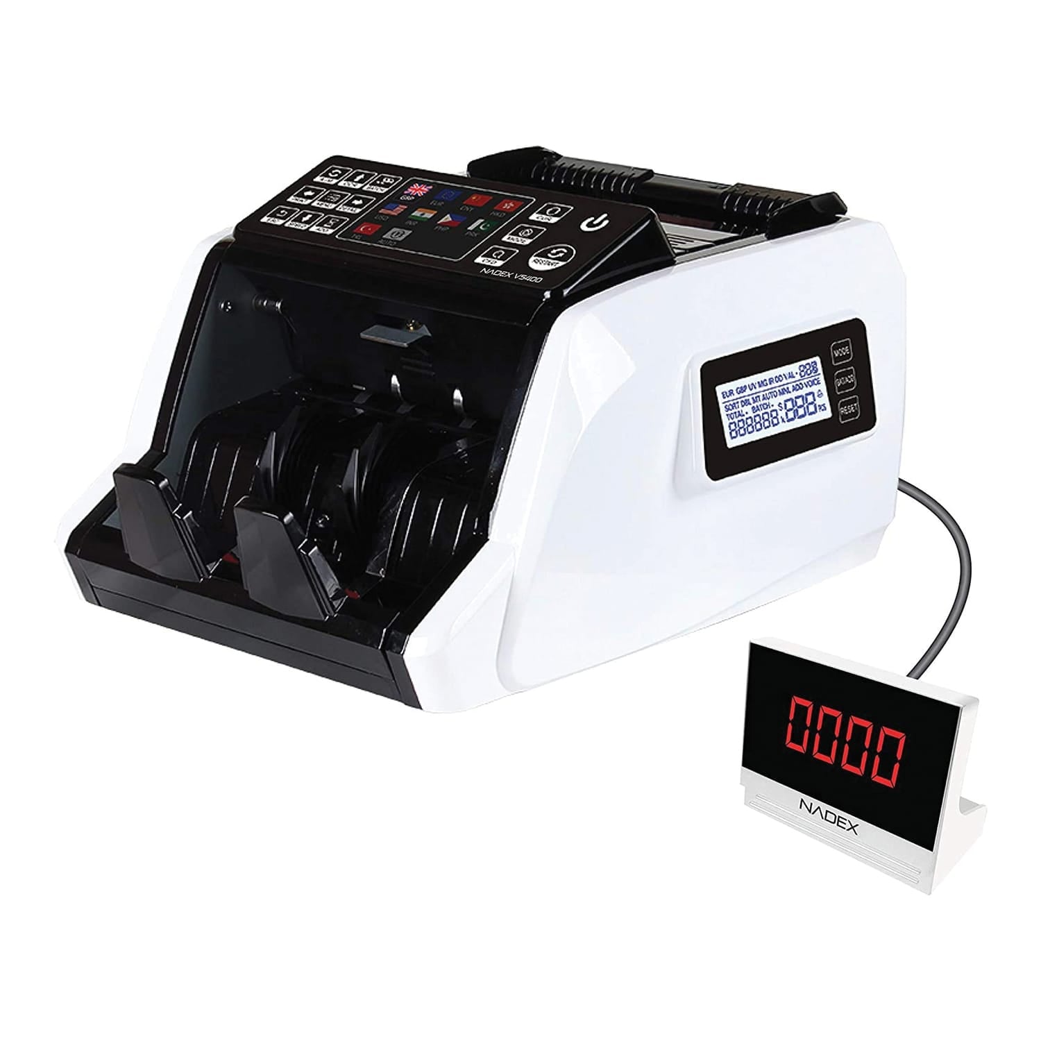 Nadex Coins V5400 Mixed-Denomination Money Counter and Counterfeit Detector