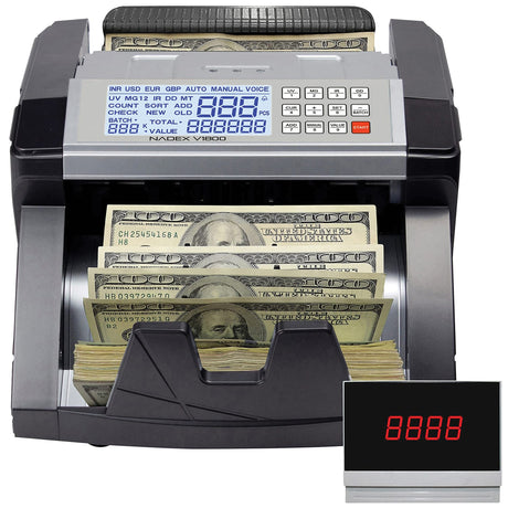 Nadex Coins V1800 Money Counter and Counterfeit Detector