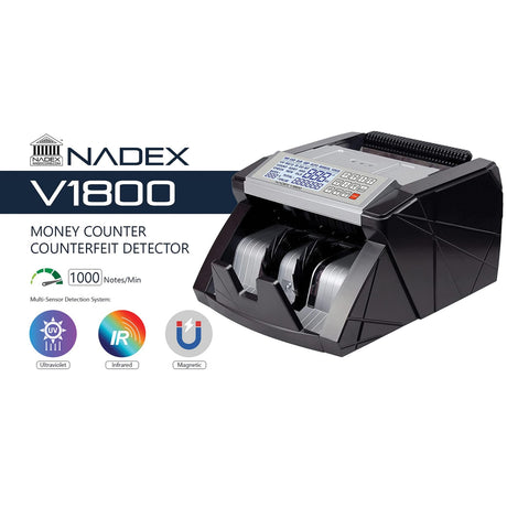 Nadex Coins V1800 Money Counter and Counterfeit Detector