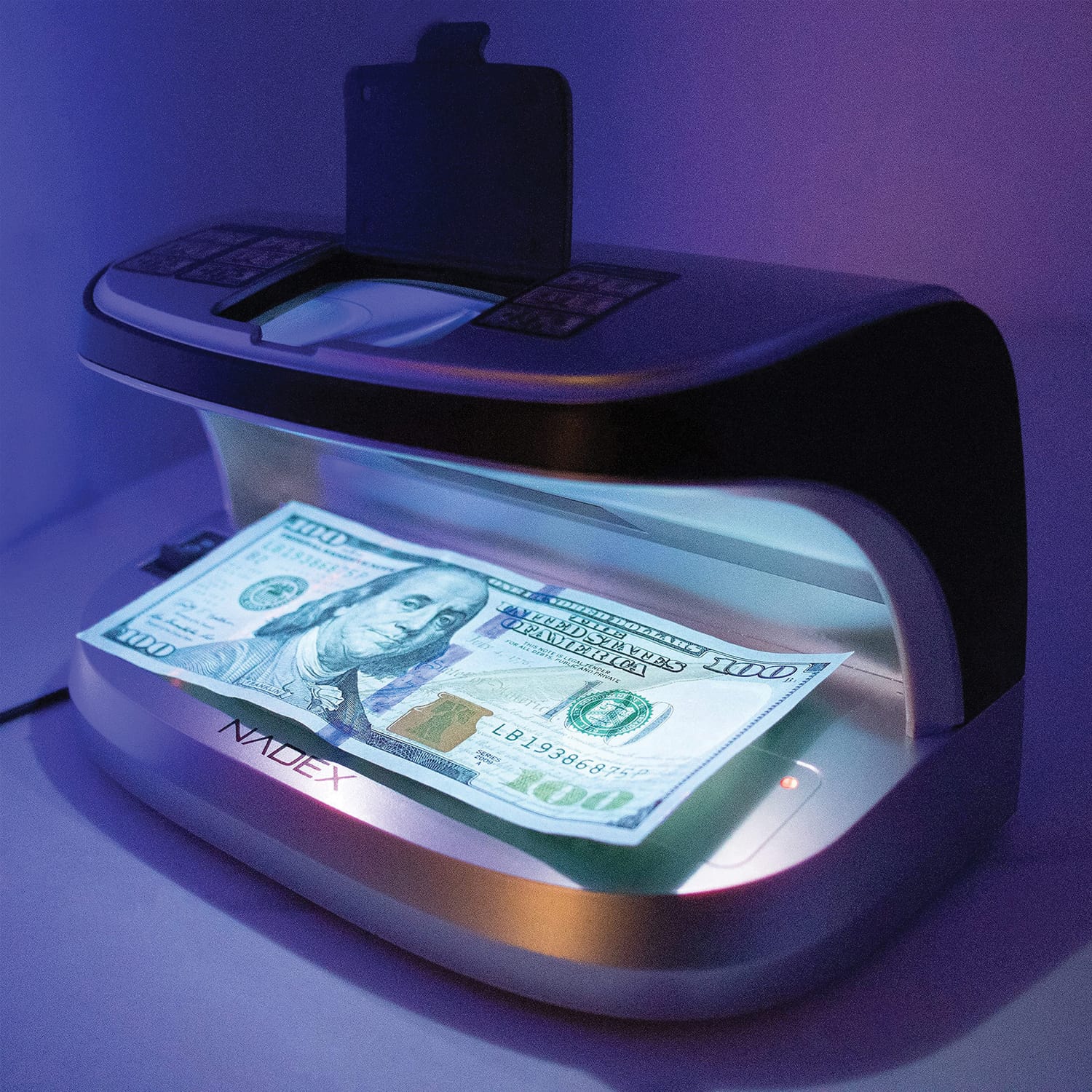 Nadex Coins V27 Desktop UV Counterfeit Detector with Micro Print Magnifier