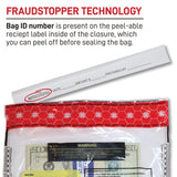 Nadex Coins Tamper-Evident 9-In. x 12-In. Clear FRAUDSTOPPER Bank Deposit Bags, 50 Pack